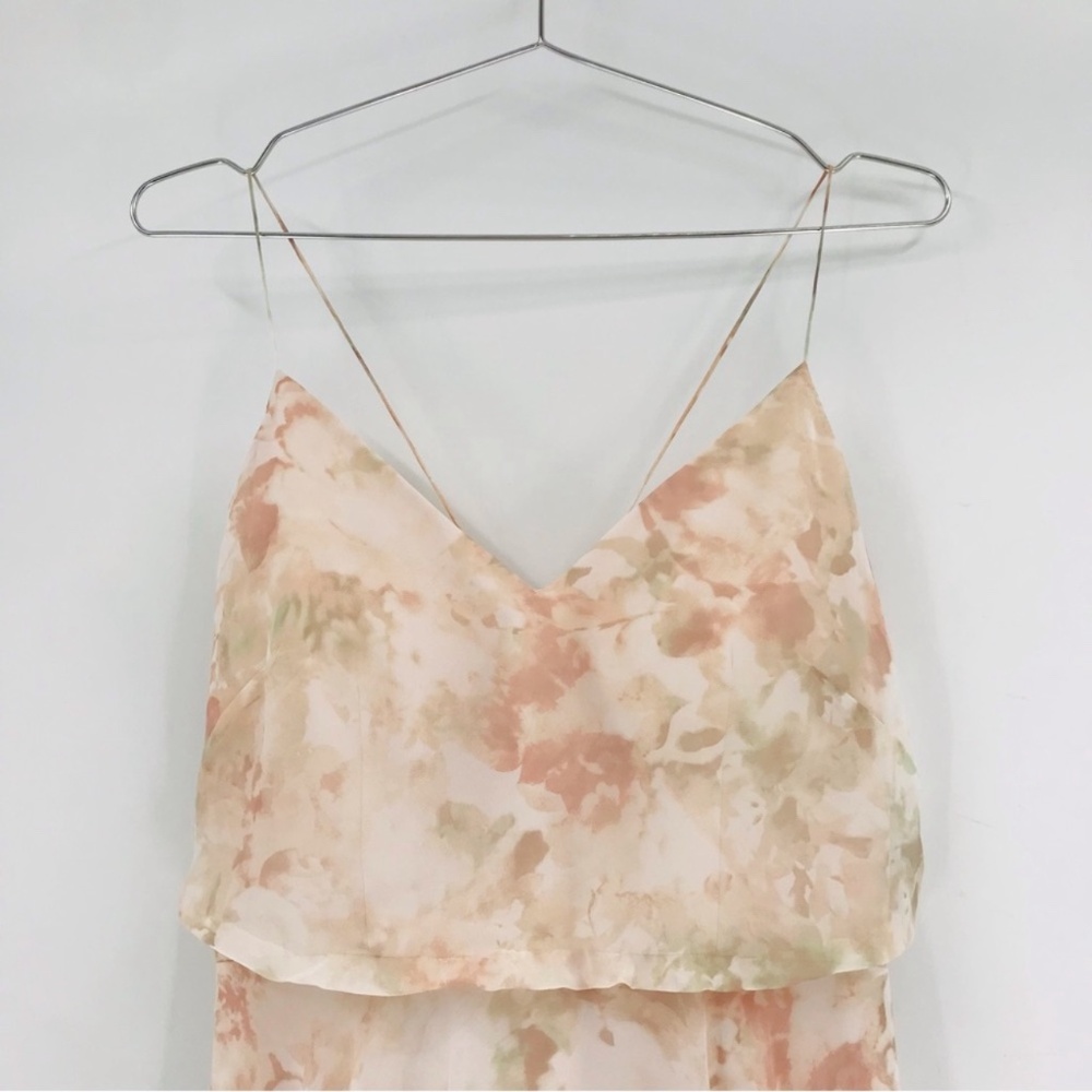 Jenny Yoo x BHLDN Inesse Floral Cross Back Pink White Gown Size 8 - Picture 3 of 10